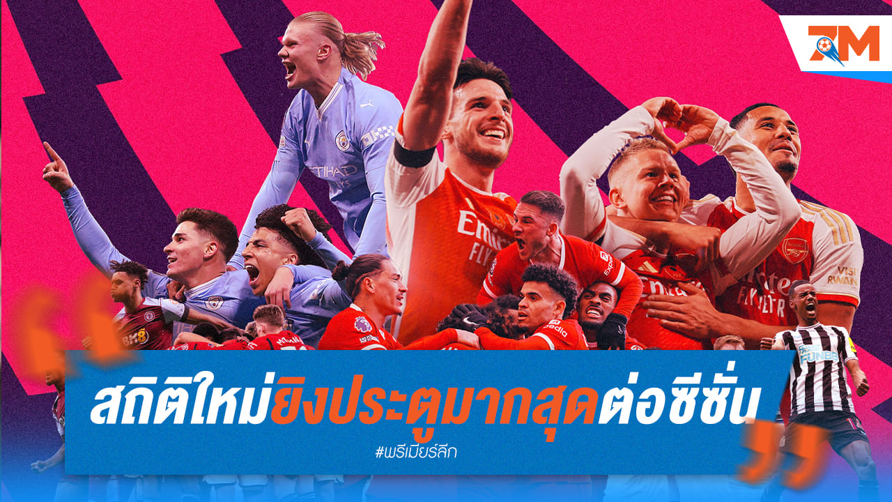 เผยสถิติใหม่ของพรีเมียร์ลีก ยิงมากที่สุด